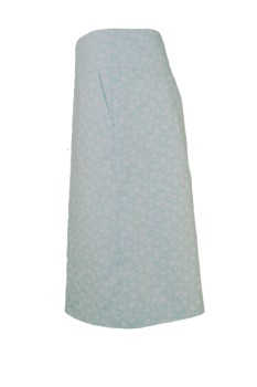 Preview: A-Linienrock, Mint mit hellen Blümchen